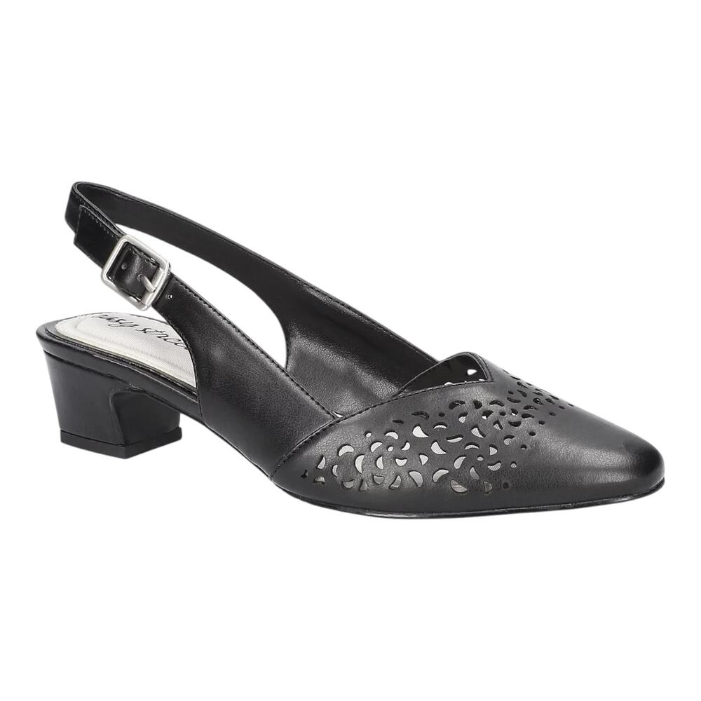 Easy Street Women's Sofie Slingback Pumps Black Size 6 1/2